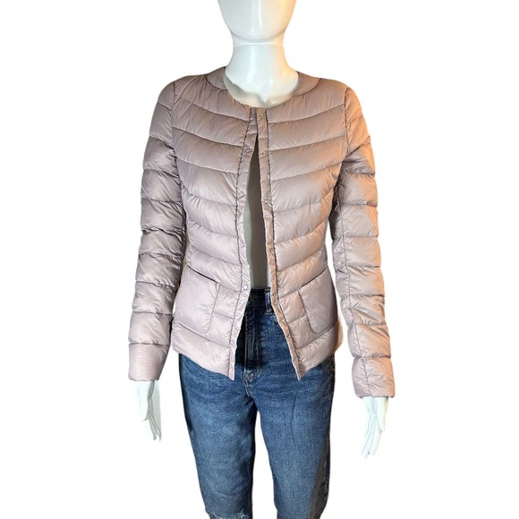 Benetton Purple Soft Light Down Puffer Jacket size US 2‎ - Picture 1 of 7